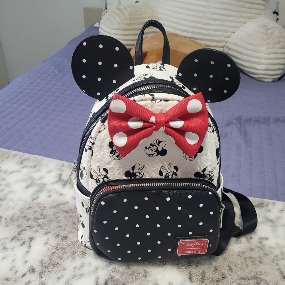 Loungefly Disney Minnie Mouse Polka Dot Mini Backpack Park Exclusive
